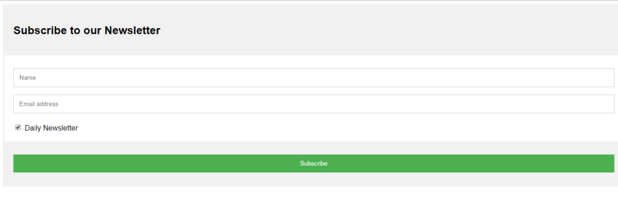 Sign Up - Login - Newsletter Forms