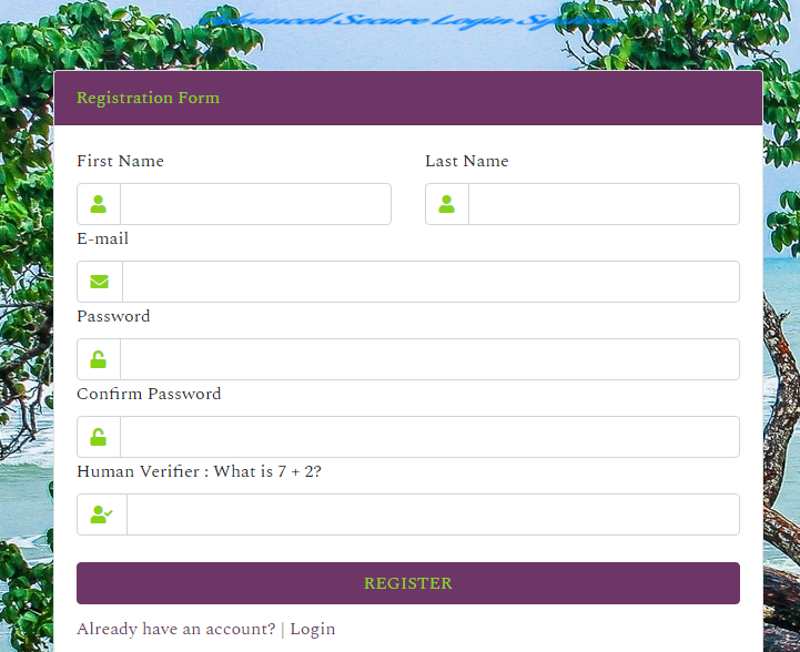 Simple Secure Login & Registration System