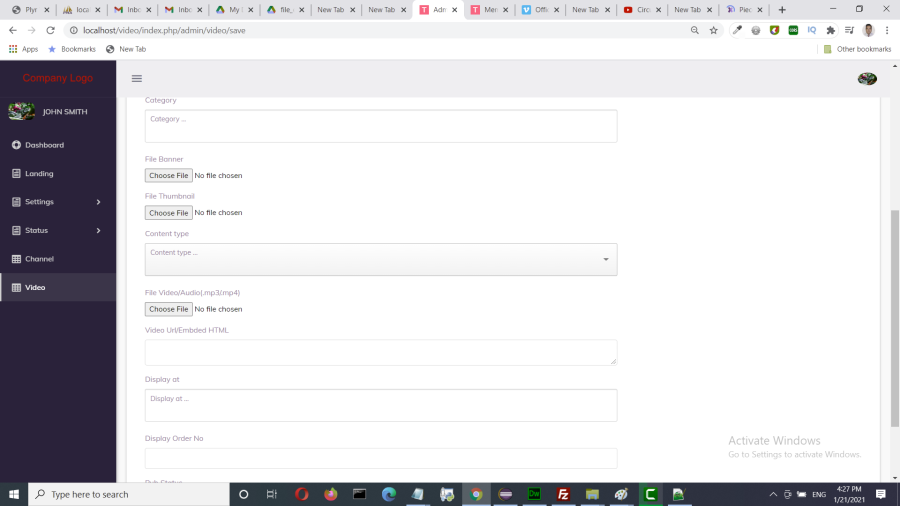 Plyr Video Player System in CodeIgniter