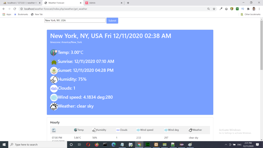 Weather Forecast With OpenWeather API