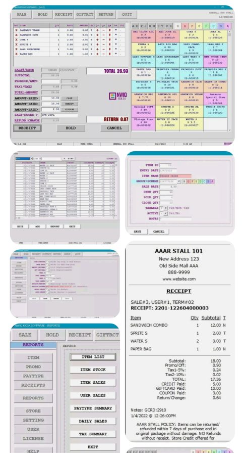 Stall Point Of Sale Software - Retail POS Inventory NWIQ Kiosk