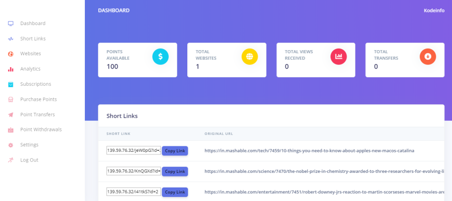 Linkify - Traffic/Link Exchange System