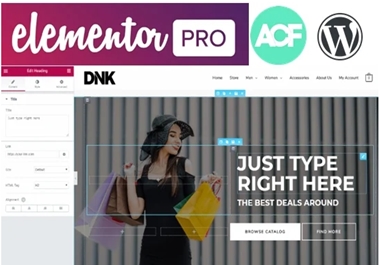 I will build a dynamic website with elementor and acf