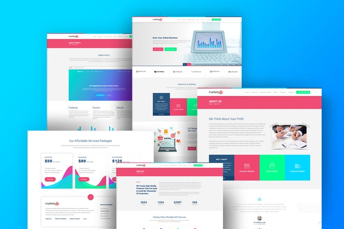 I will create digital marketing Agency website