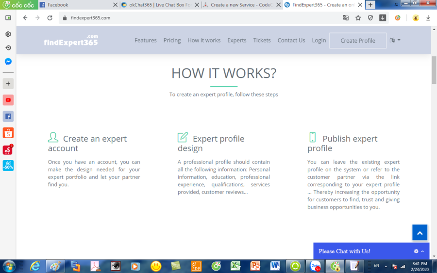 Create an online expert profile to get more customers and jobs