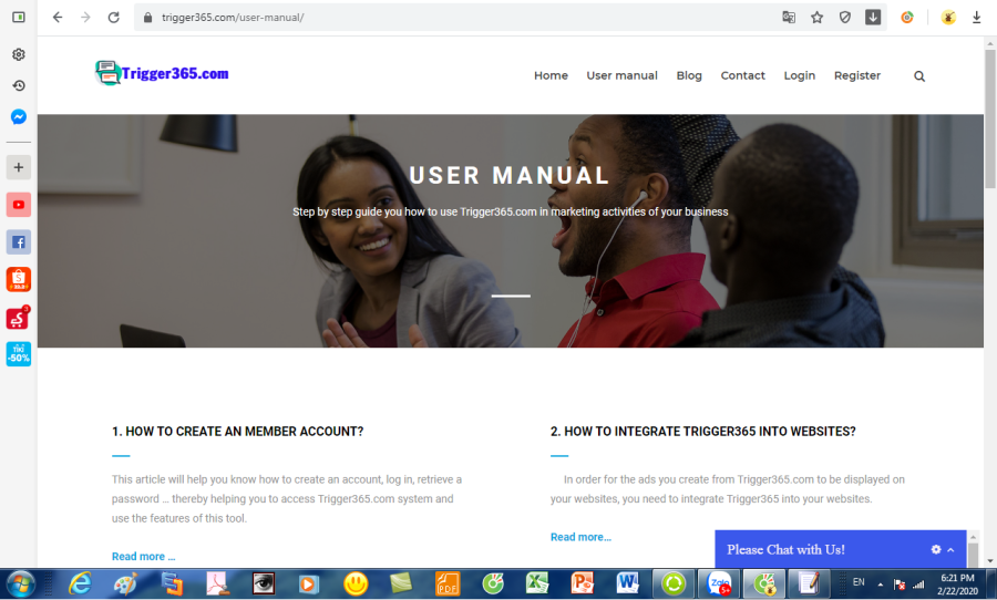 Create ads of popup for websites