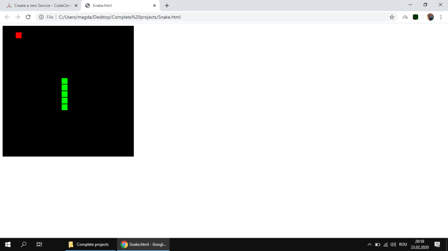 Snake Game HTML * MAXIMUM 1 DAY HTML GAME DELIVERY*