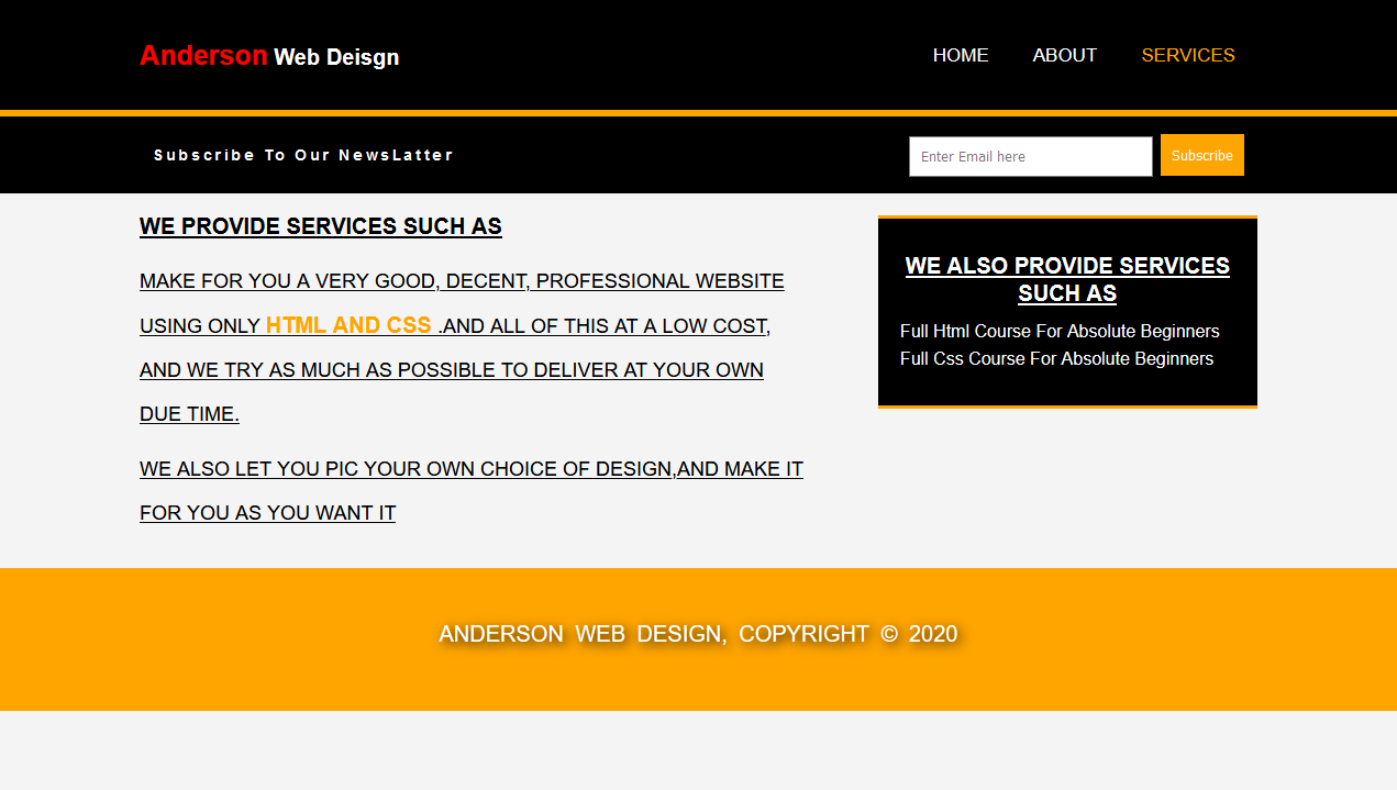 Make affordable and professional websites, with cool and amazing designs,and responsive