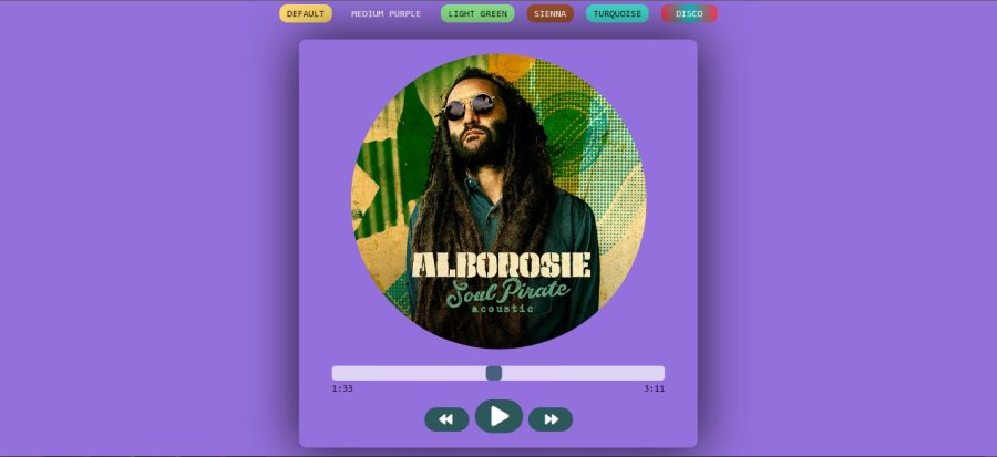 Music Player UI Design - HTML5, CSS3, JS
