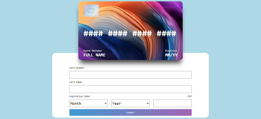 Credit Card Form - Pure Javascript