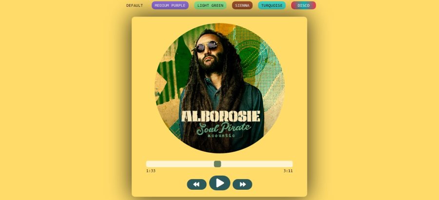Music Player UI Design - HTML5, CSS3, JS