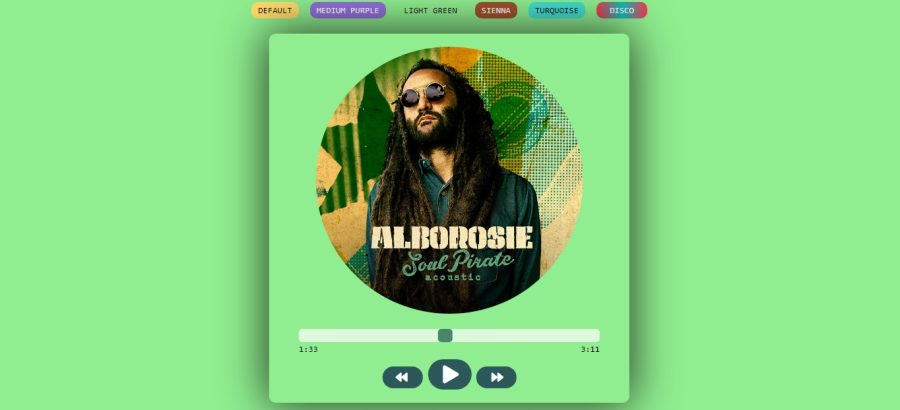 Music Player UI Design - HTML5, CSS3, JS