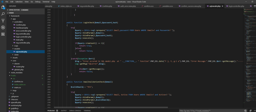 Login and Registration System made with MVC framework