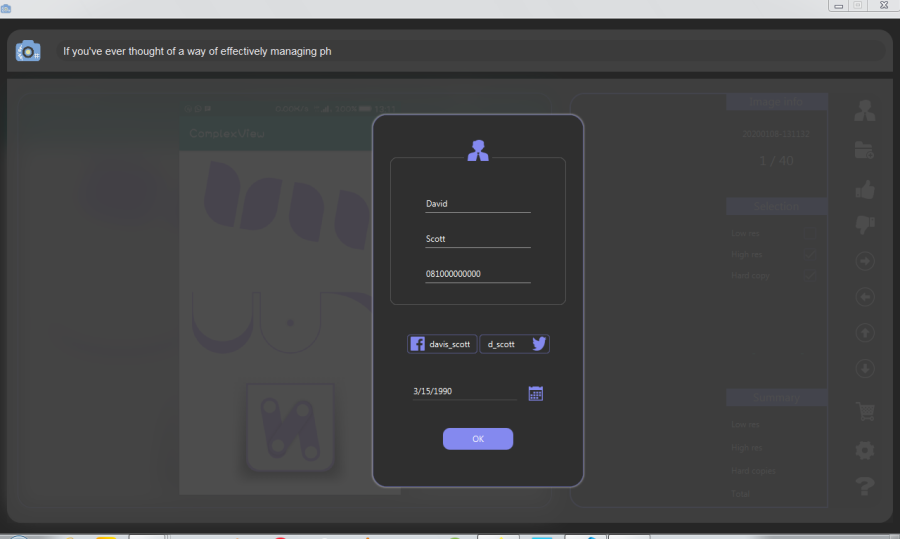 Photo Management Software that simplifies the process of Photo selection in Studios.