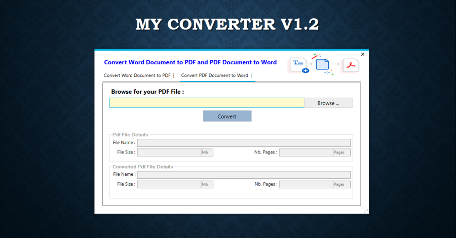 C# Script -- MyConverter || Pdf to Word and Word to Pdf Converter