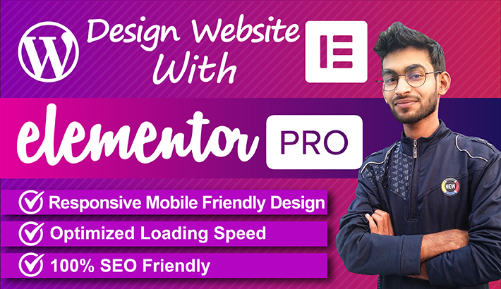 I will design professional wordpress website with elementor pro
