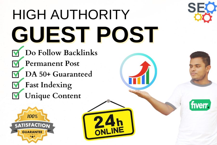 I will create high authority guest post within 24 hours