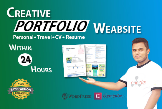 I will design a creative personal portfolio