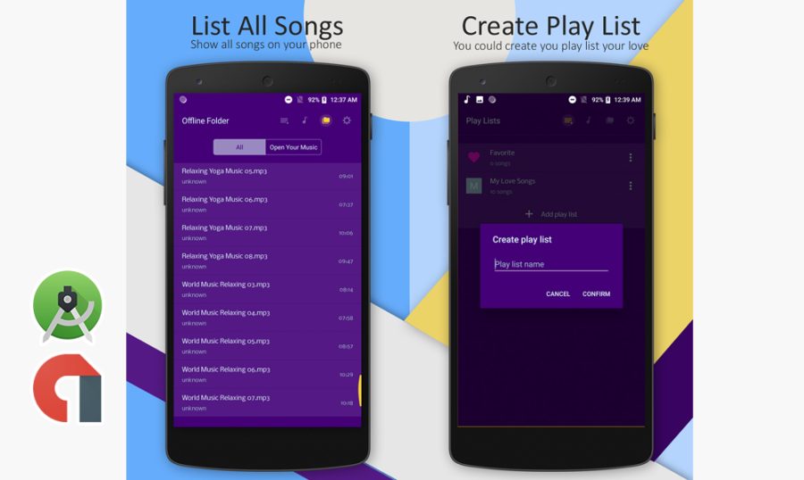 Music Player Offline Android App Source Code with admob