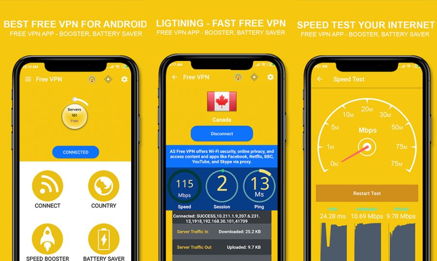 Free VPN, Phone booster, Battery Saver Android App with Admob