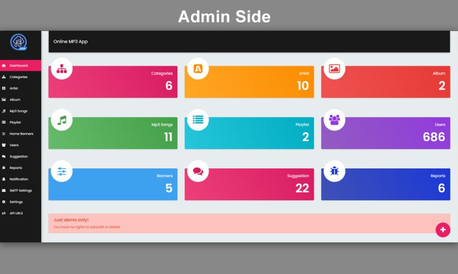 Music Player Online Source Code Android App with Admob