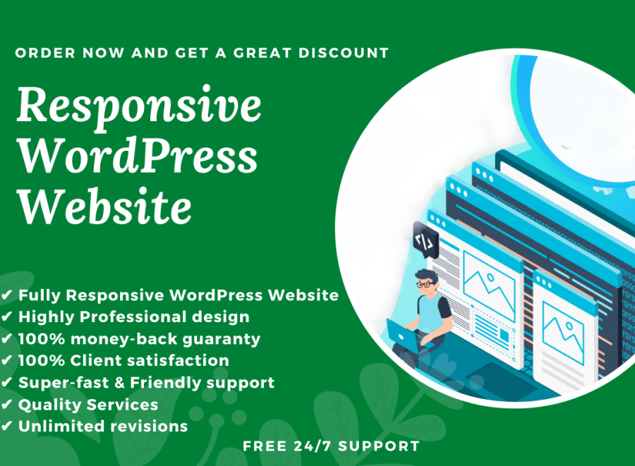 I will build responsive WordPress website design for your business 