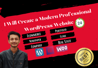 I Will Create Modern, Professional WordPress Website within 24 Hours