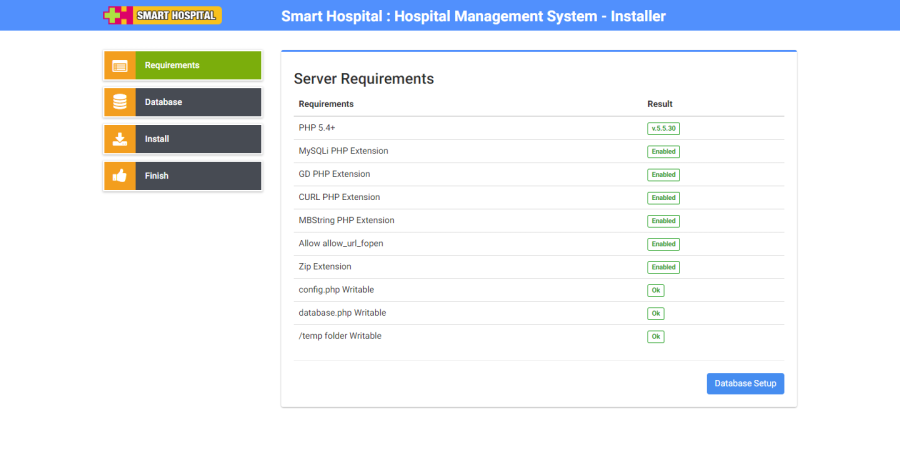 Smart Hospital Management With Install Wizard