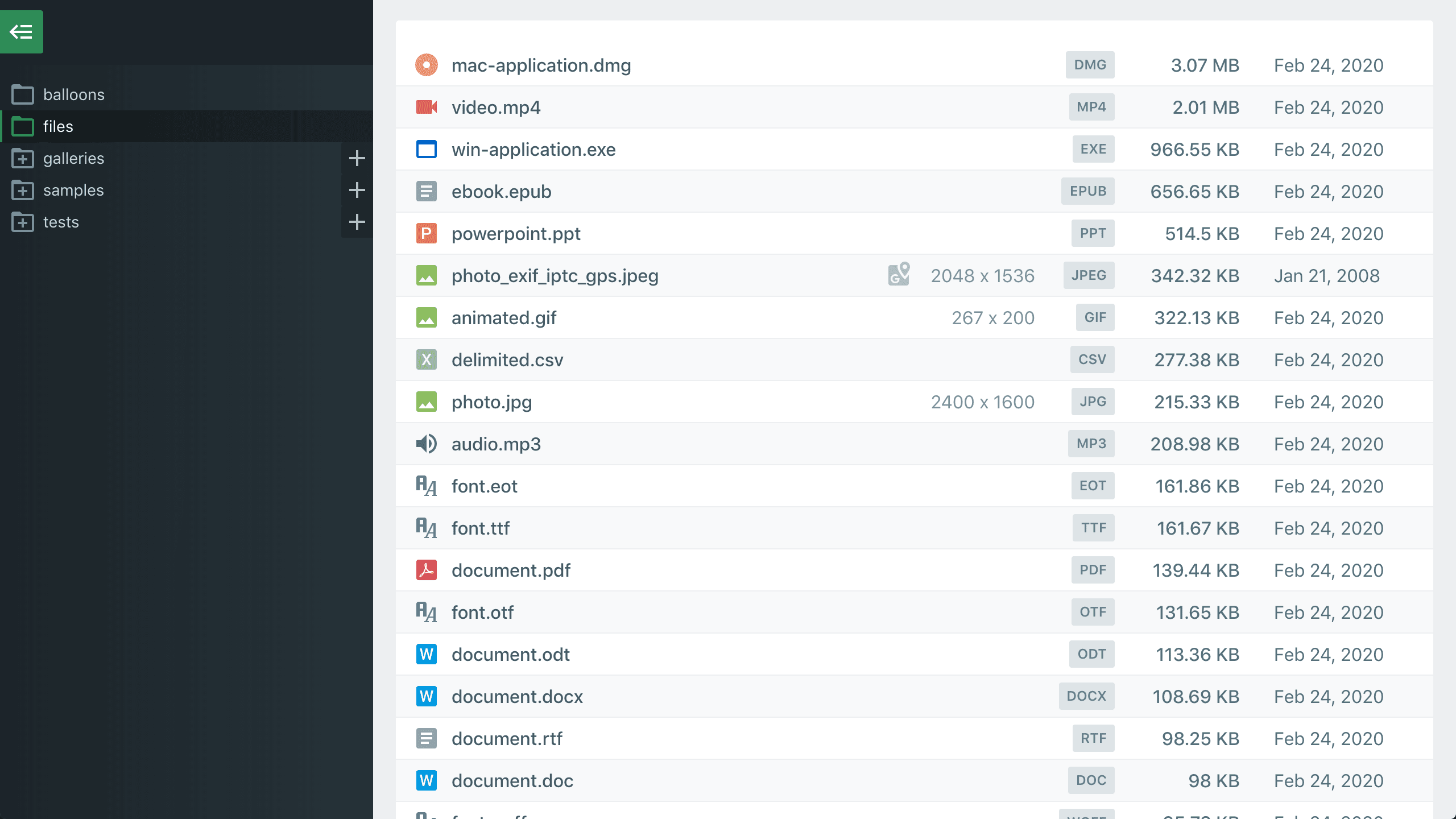 Files. Single-file PHP file viewer and gallery
