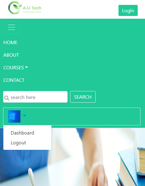 Responsive landing website page