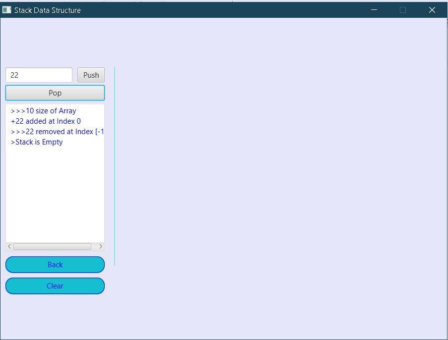 Simple JavaFx Program Using 3 Data Structures