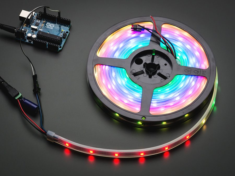 Arduino-project, Smart RGB LED, controlled with Potmeter and buttons. 