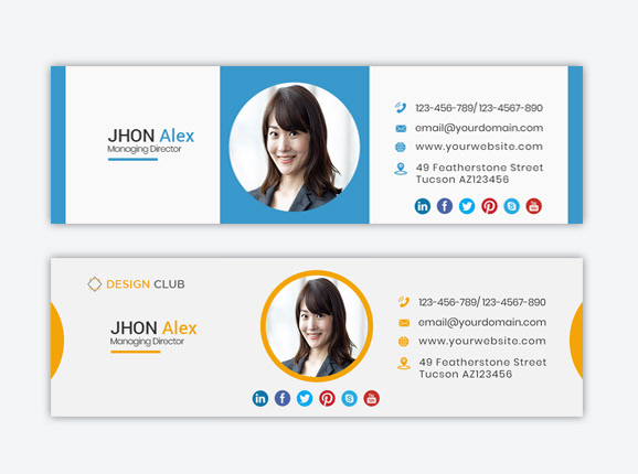 I will create a clickable HTML email signature