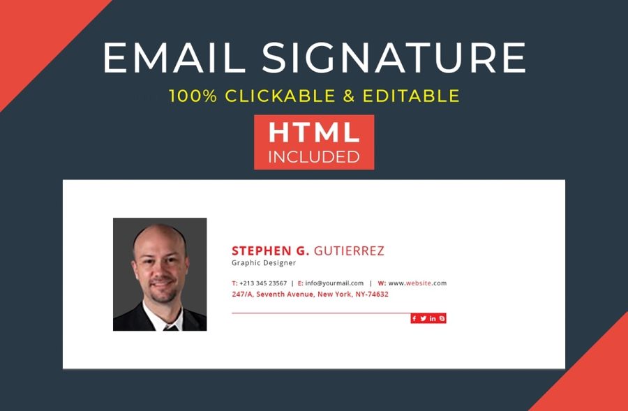 I will create a clickable HTML email signature