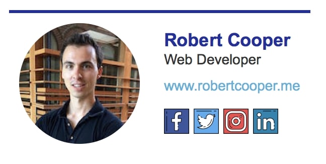 I will create a clickable HTML email signature