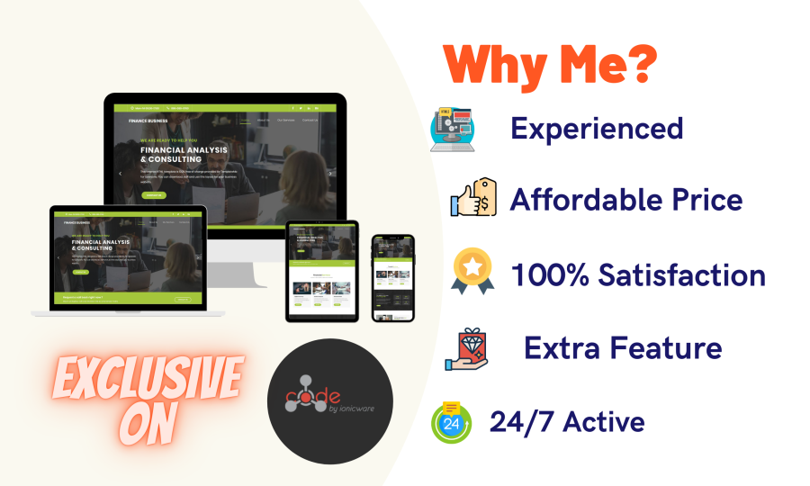 I will do web design and create modern responsive website or landing page