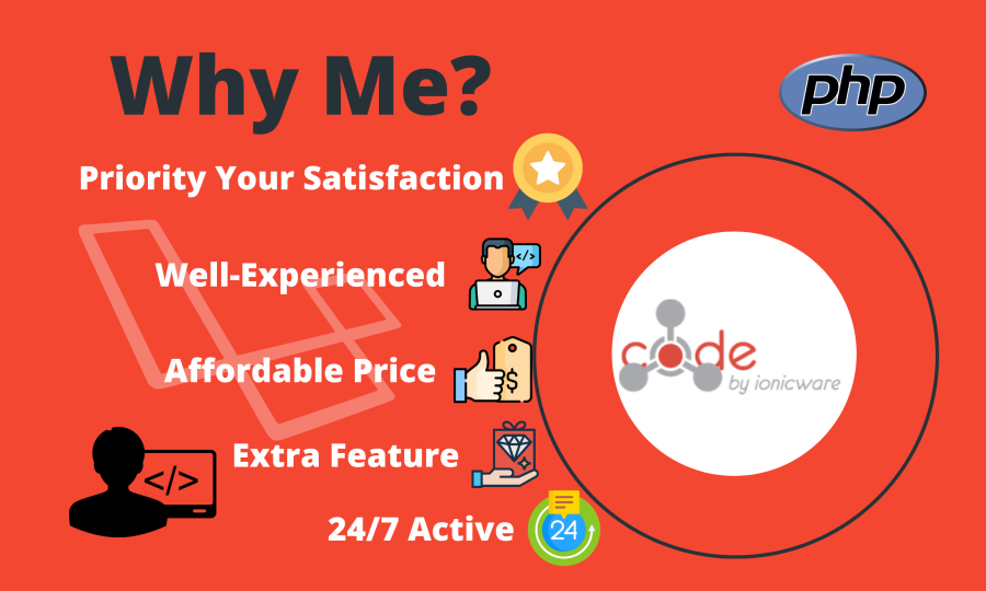 I will do PHP laravel web application development with custom design