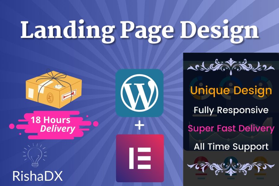 I will develop amazing wordpress landing page square page or sales page using elementor