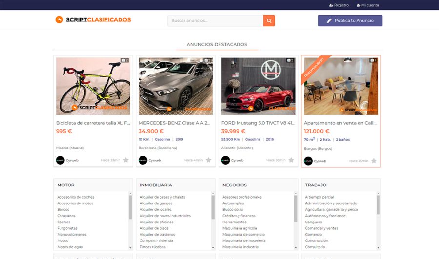 ScriptClassifieds is the most complete CMS for Classifieds Ads Site!