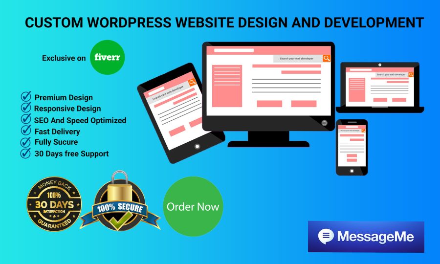 I will design and develop professional wordpress website