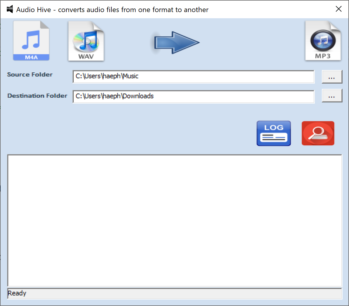 Audio Hive - converts audio files from one format to another