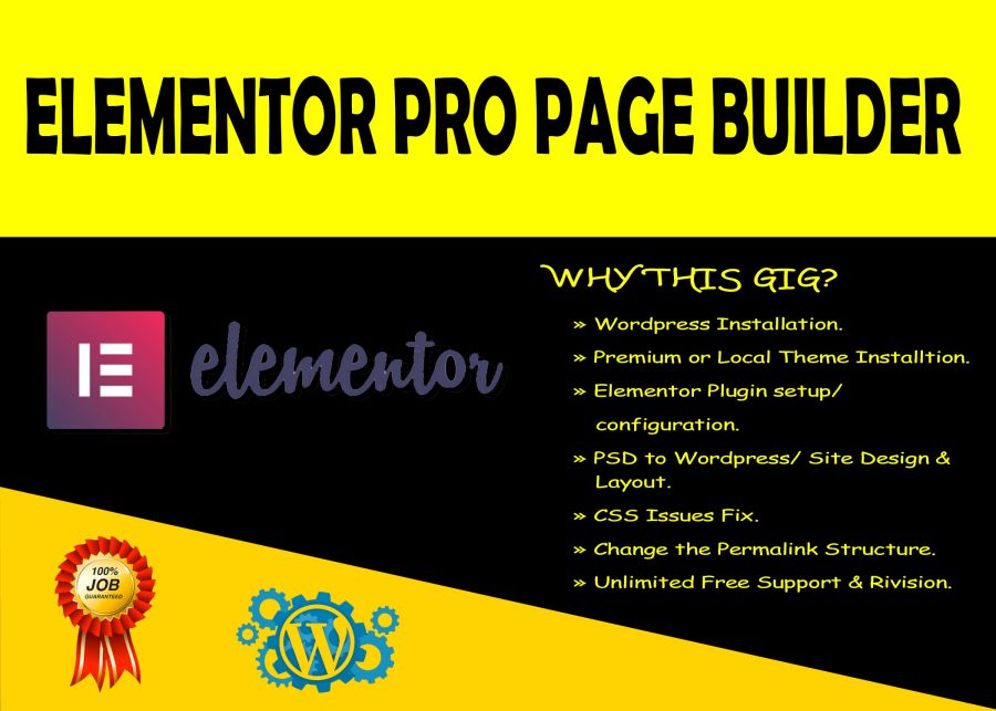 create or redesign wordpress website or landing page using elementor