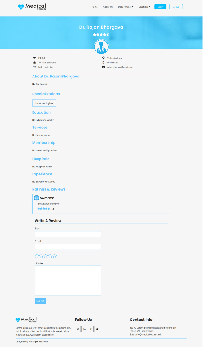 I will create medical tourism website