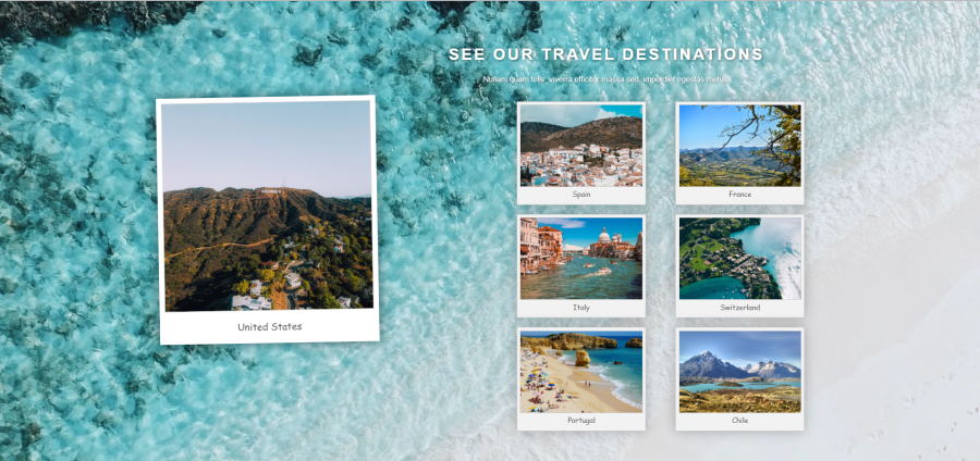 Travel company made with bootstrap, html, css and js