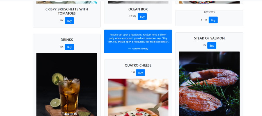 HTML Theme for Restaurant made with Bootstrap 