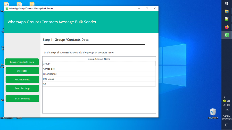 WhatsApp Groups and Contacts Bulk Sender