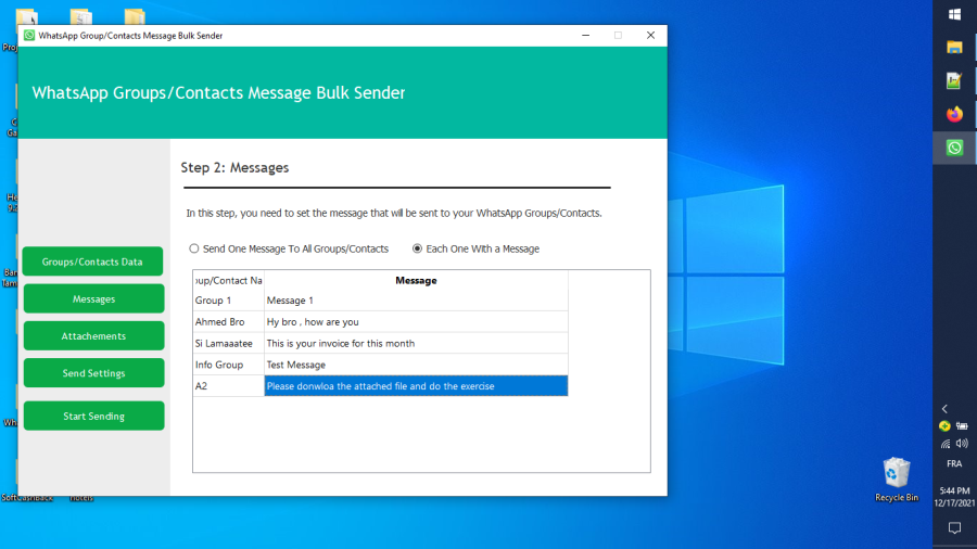 WhatsApp Groups and Contacts Bulk Sender