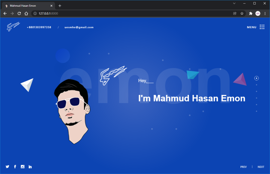 HelloZed - Personal Portfolio Laravel
