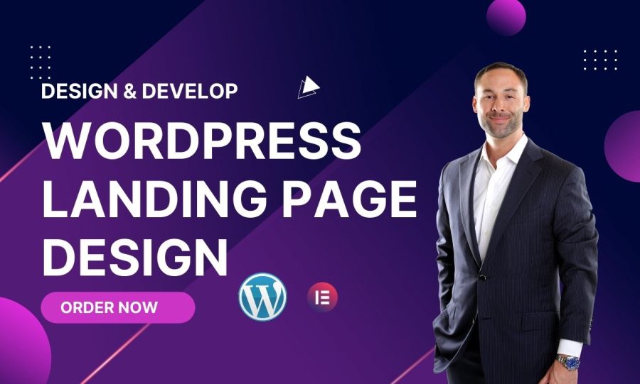 I will create wordpress elementor landing page, design wordpress website