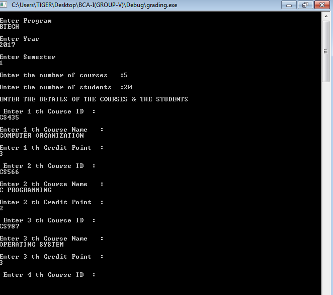 Computation of University CGPA for the Students
